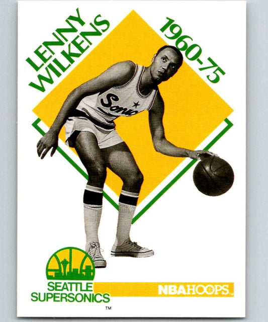1990-91 Hopps Basketball #349 Lenny Wilkens CO  Cleveland Cavaliers  Image 1