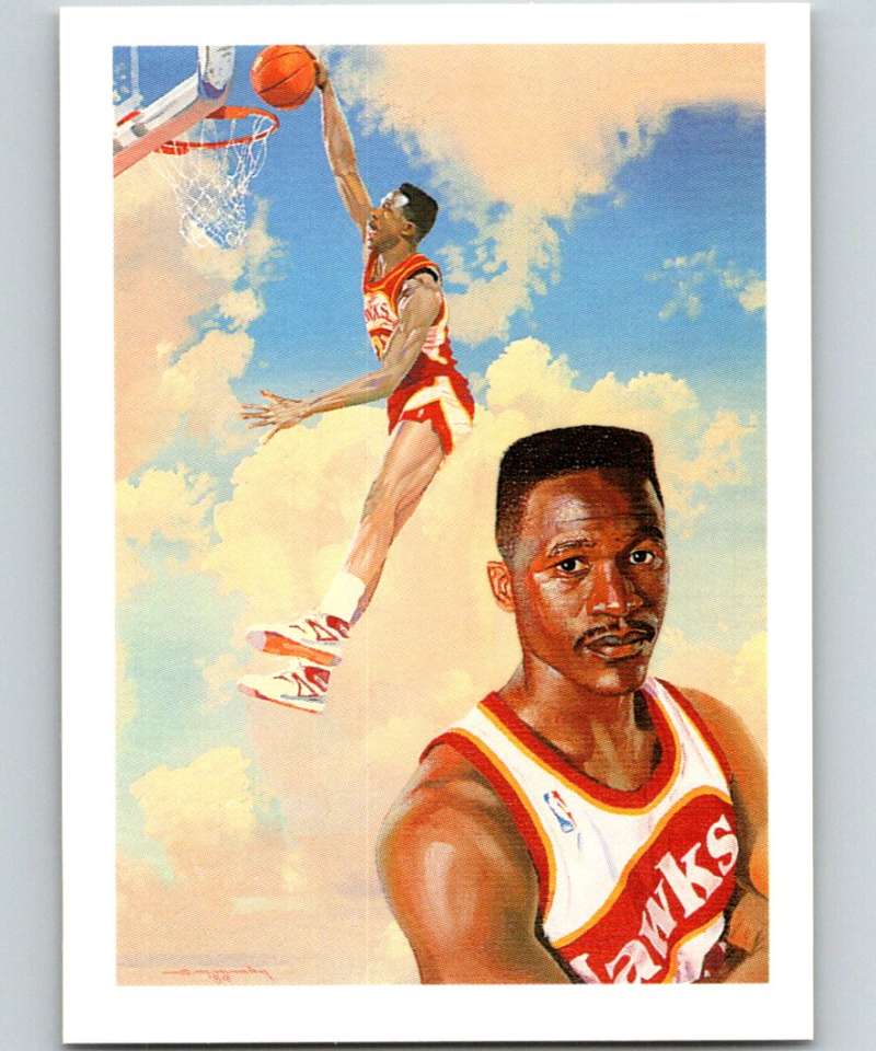 1990-91 Hopps Basketball #355 Dominique Wilkins TC Atlanta Hawks Image 1