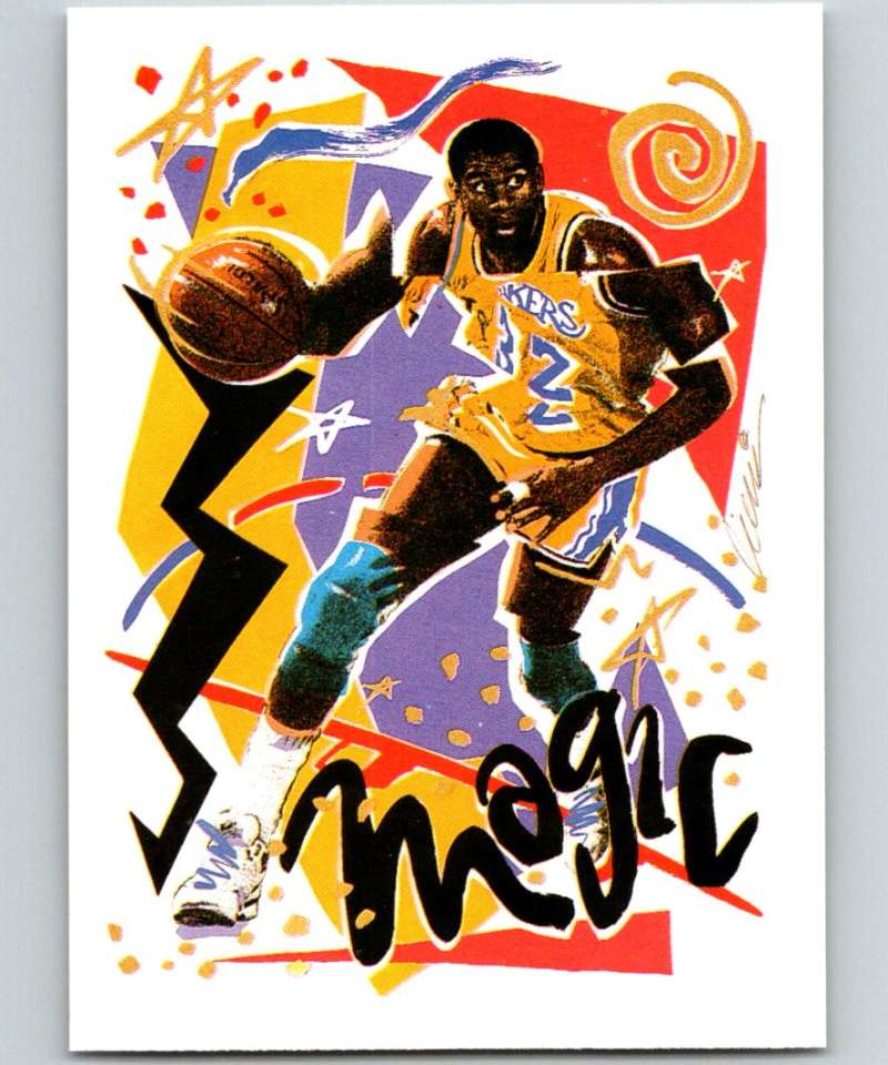 1990-91 Hopps Basketball #367 Magic Johnson TC Los Angeles Lakers Image 1