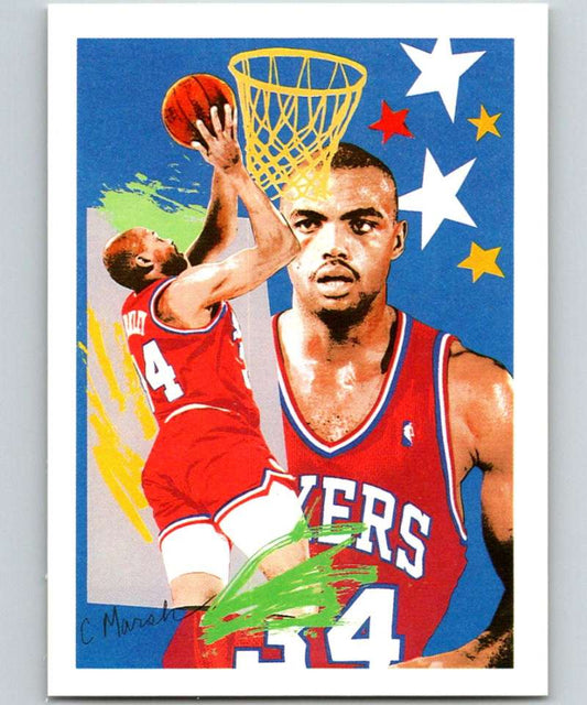 1990-91 Hopps Basketball #374 Charles Barkley TC  Philadelphia 76ers  Image 1