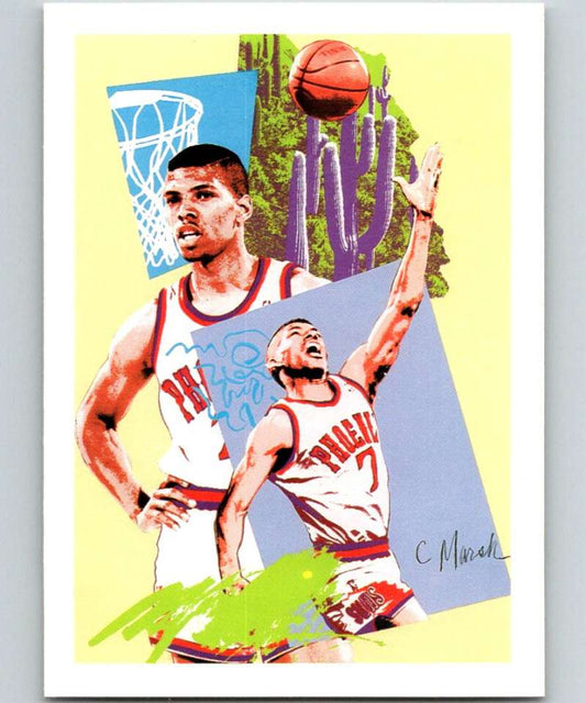 1990-91 Hopps Basketball #375 Kevin Johnson TC  Phoenix Suns  Image 1