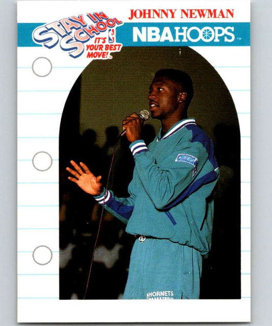 1990-91 Hopps Basketball #386 Johnny Newman  Charlotte Hornets  Image 1