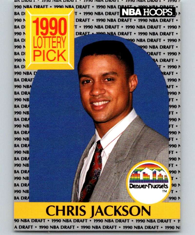 1990-91 Hopps Basketball #392 Chris Jackson RC Rookie Denver Nuggets Image 1