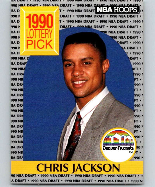 1990-91 Hopps Basketball #392 Chris Jackson  RC Rookie Denver Nuggets  Image 1