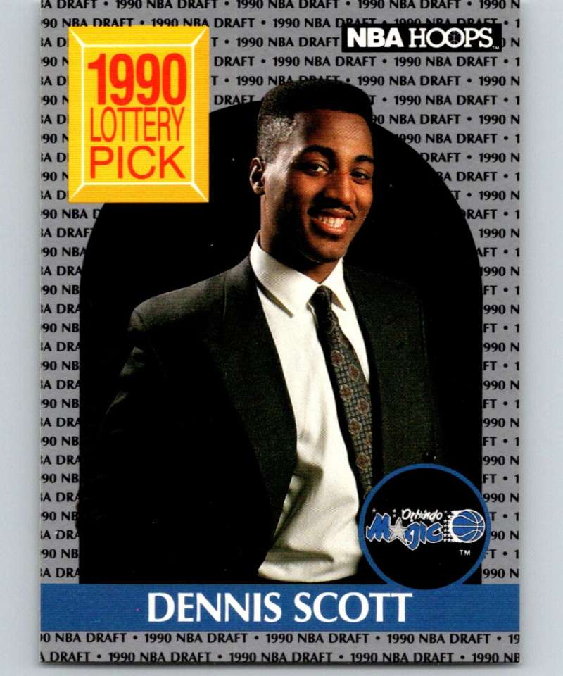 1990-91 Hopps Basketball #393 Dennis Scott RC Rookie Orlando Magic Image 1