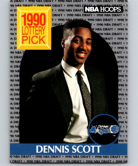 1990-91 Hopps Basketball #393 Dennis Scott  RC Rookie Orlando Magic  Image 1
