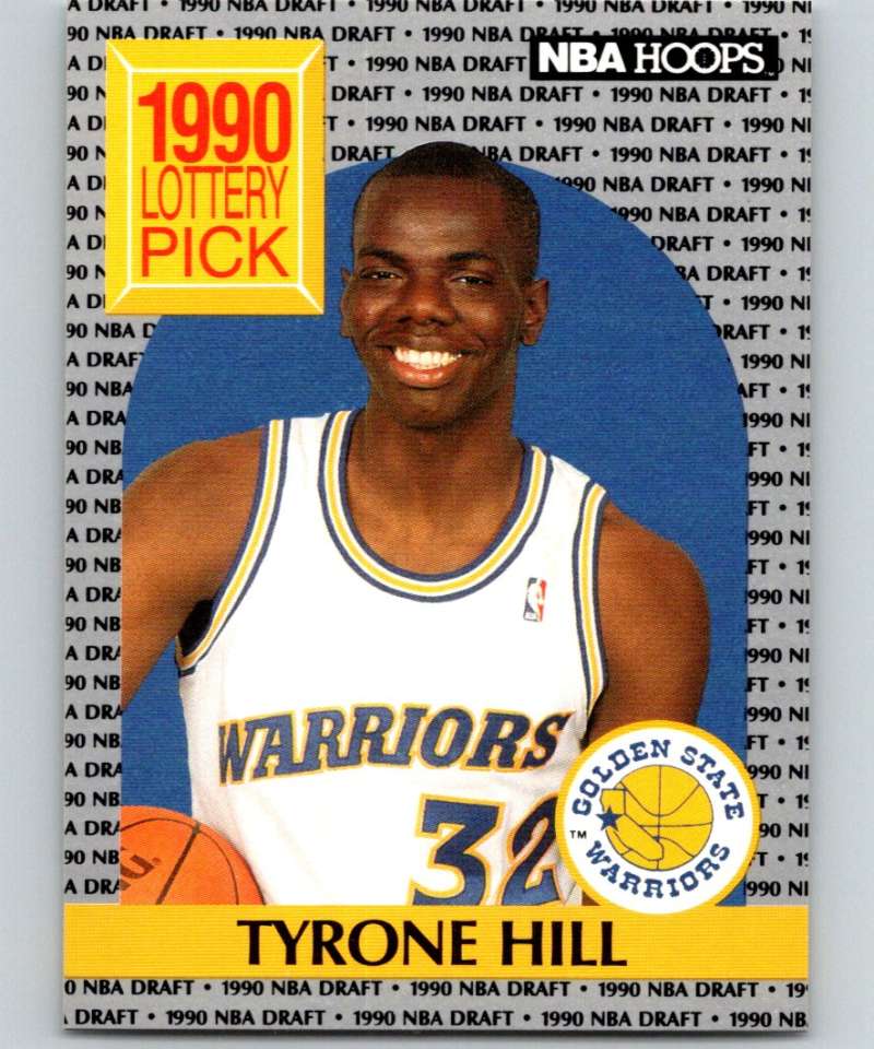 1990-91 Hopps Basketball #400 Tyrone Hill RC Rookie Golden State Warriors Image 1