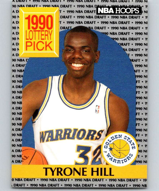 1990-91 Hopps Basketball #400 Tyrone Hill  RC Rookie Golden State Warriors  Image 1