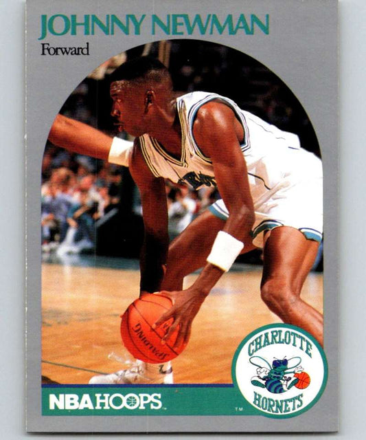 1990-91 Hopps Basketball #403 Johnny Newman  Charlotte Hornets  Image 1