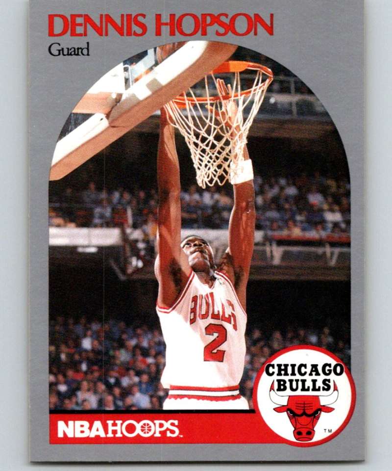 1990-91 Hopps Basketball #404 Dennis Hopson Chicago Bulls Image 1