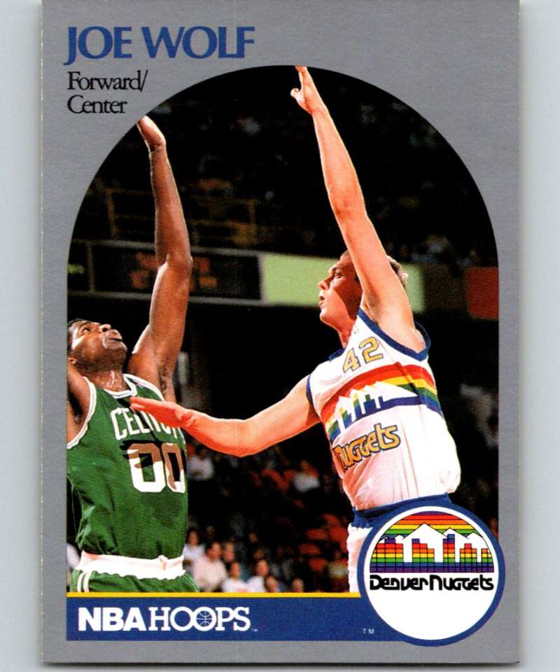 1990-91 Hopps Basketball #412 Joe Wolf Denver Nuggets Image 1