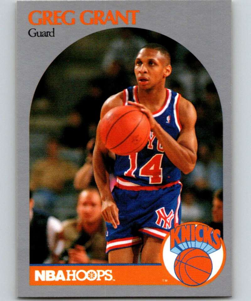 1990-91 Hopps Basketball #421 Greg Grant New York Knicks Image 1