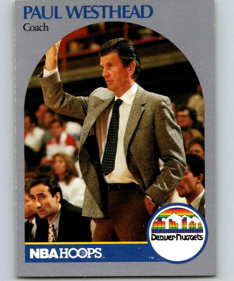 1990-91 Hopps Basketball #422 Paul Westhead CO Denver Nuggets Image 1