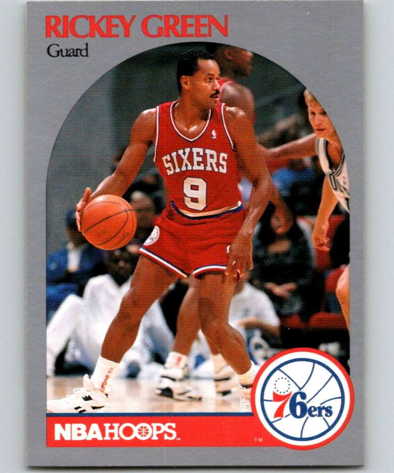1990-91 Hopps Basketball #425 Rickey Green Philadelphia 76ers Image 1