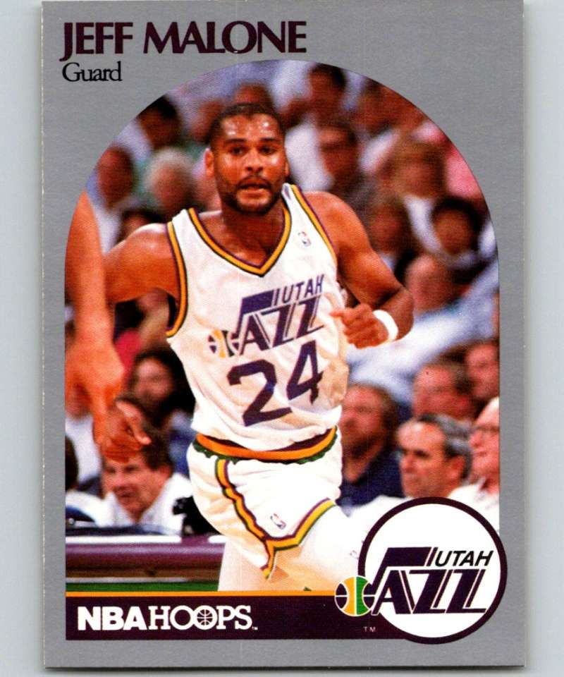 1990-91 Hopps Basketball #437 Jeff Malone Utah Jazz Image 1