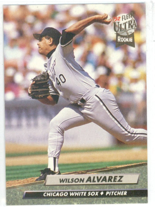 1992 Fleer Ultra Baseball #32 Wilson Alvarez  Chicago White Sox  Image 1