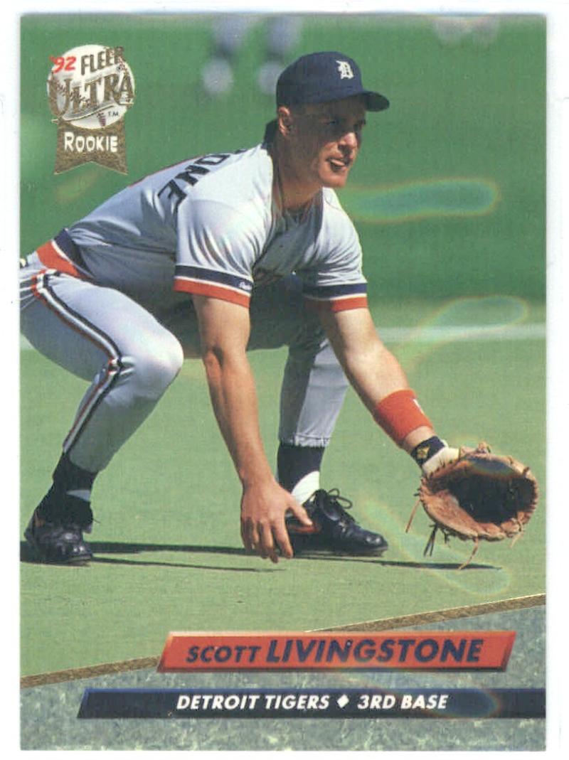 1992 Fleer Ultra Baseball #61 Scott Livingstone Detroit Tigers Image 1