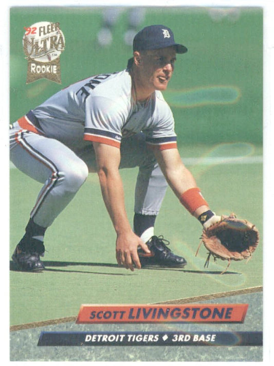 1992 Fleer Ultra Baseball #61 Scott Livingstone  Detroit Tigers  Image 1
