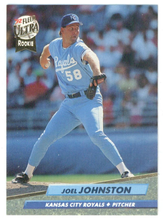 1992 Fleer Ultra Baseball #72 Joel Johnston  RC Rookie Kansas City Royals  Image 1