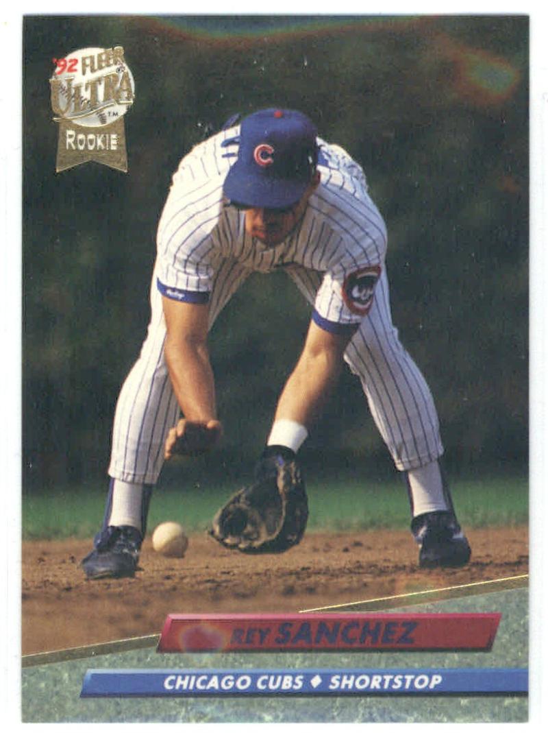 1992 Fleer Ultra Baseball #180 Rey Sanchez RC Rookie Chicago Cubs Image 1