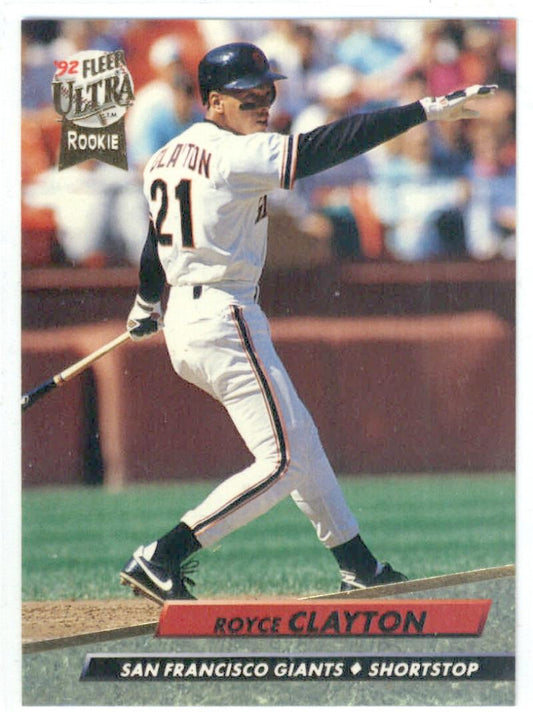 1992 Fleer Ultra Baseball #288 Royce Clayton  San Francisco Giants  Image 1