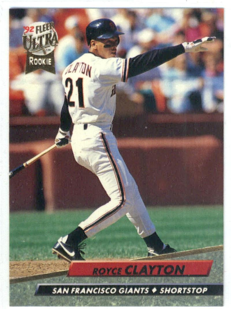 1992 Fleer Ultra Baseball #288 Royce Clayton San Francisco Giants Image 1