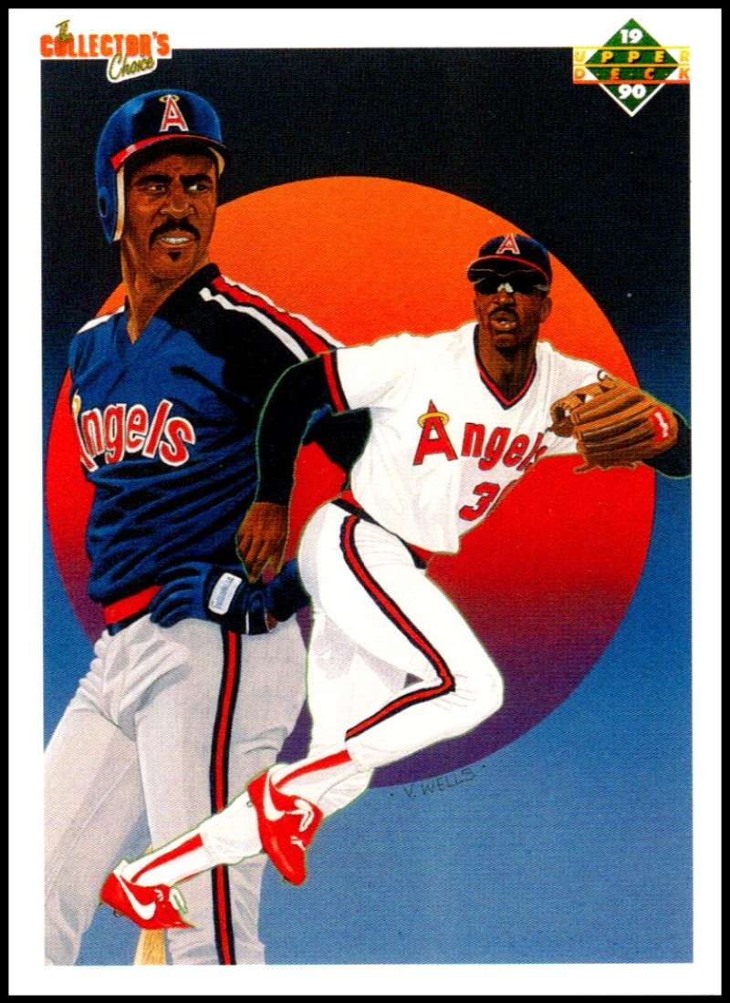 1990 Upper Deck Baseball #5 Devon White TC California Angels Image 1