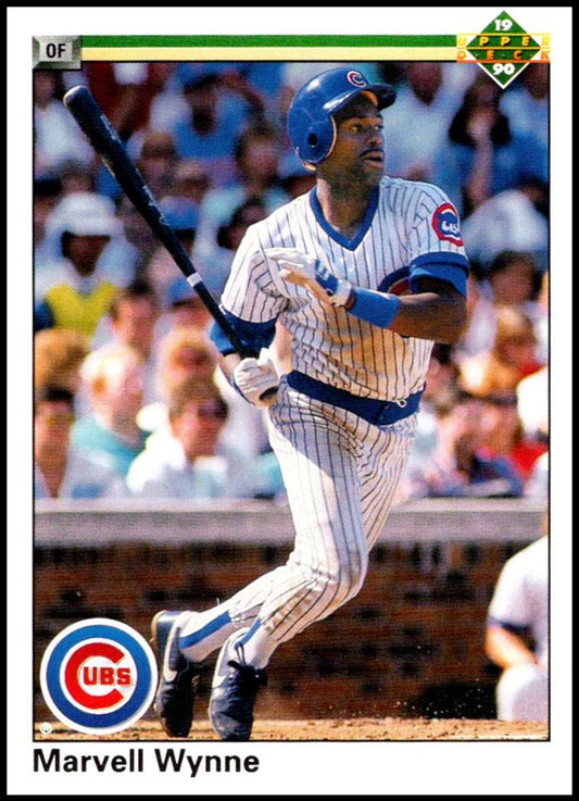 1990 Upper Deck Baseball #14 Marvell Wynne  Chicago Cubs  Image 1
