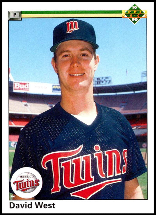 1990 Upper Deck Baseball #15 David West  Minnesota Twins  Image 1