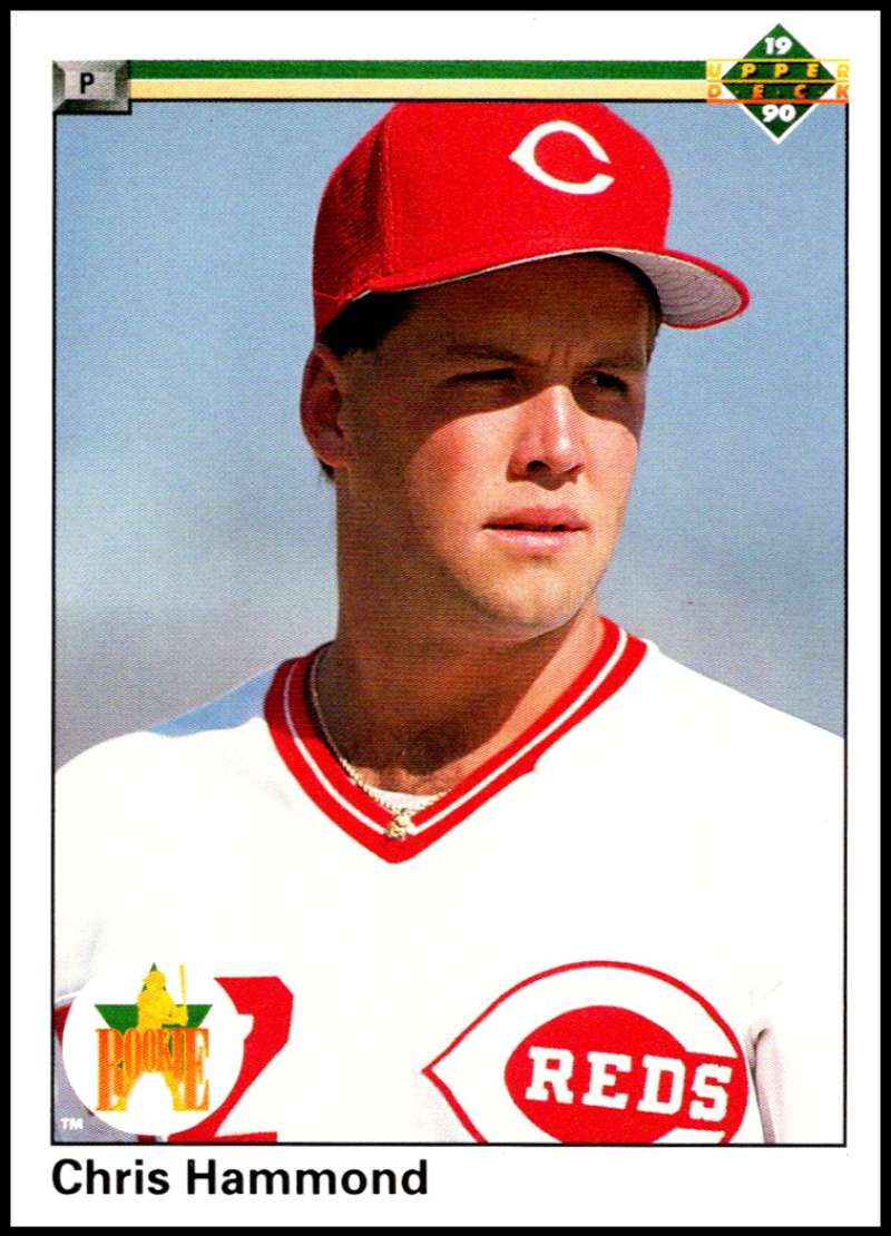 1990 Upper Deck Baseball #52 Chris Hammond UER RC Rookie Cincinnati Reds Image 1