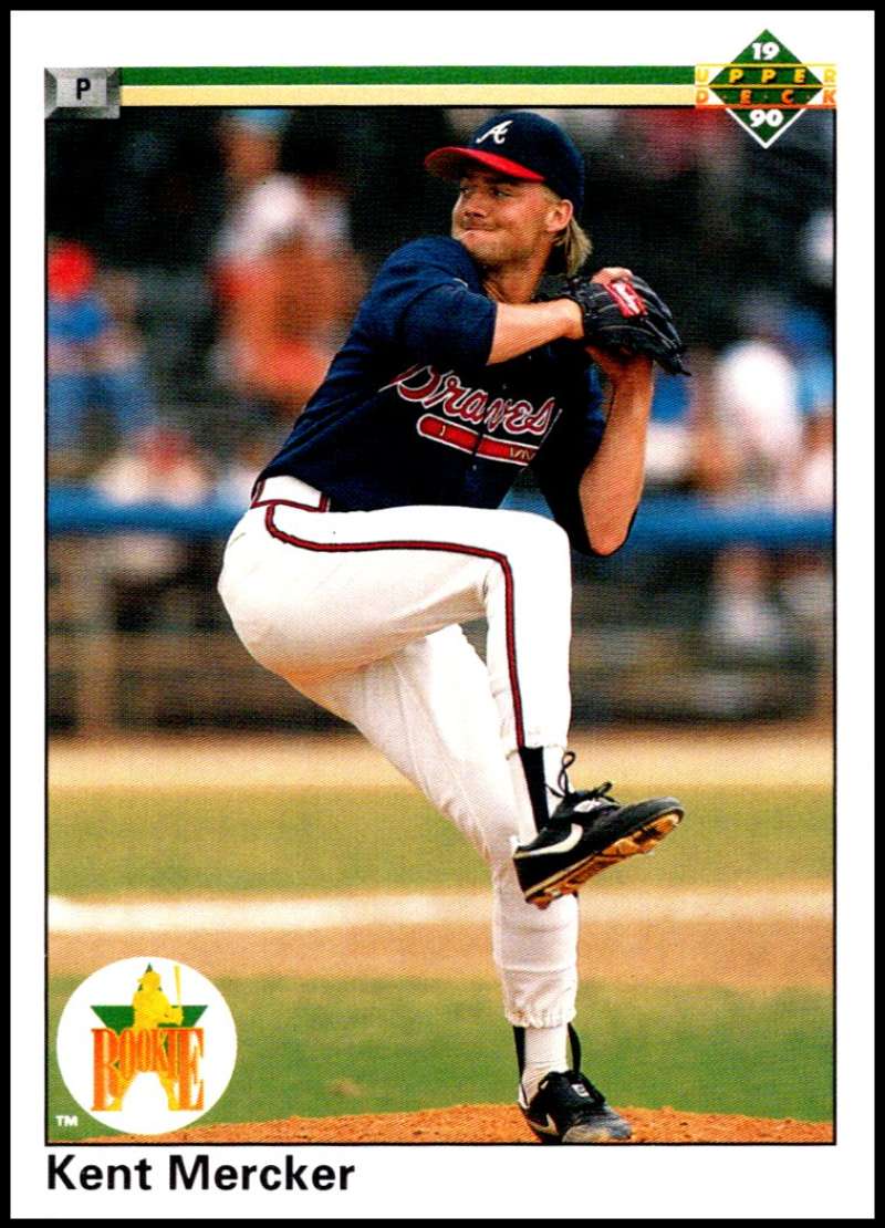1990 Upper Deck Baseball #63 Kent Mercker UER RC Rookie Atlanta Braves Image 1