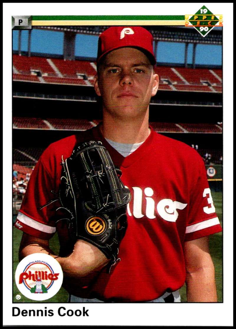 1990 Upper Deck Baseball #71 Dennis Cook UER Philadelphia Phillies Image 1