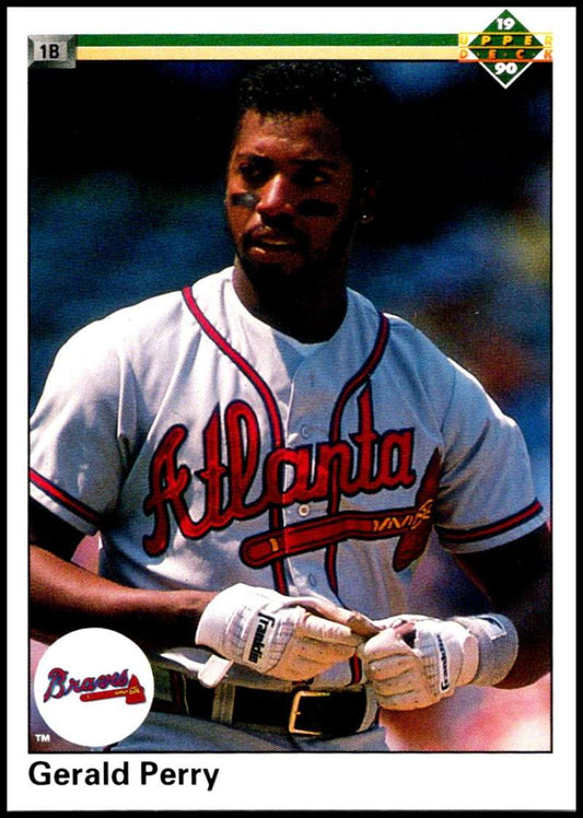 1990 Upper Deck Baseball #101 Gerald Perry  Atlanta Braves  Image 1