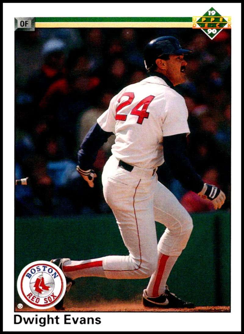 1990 Upper Deck Baseball #112 Dwight Evans Boston Red Sox Image 1