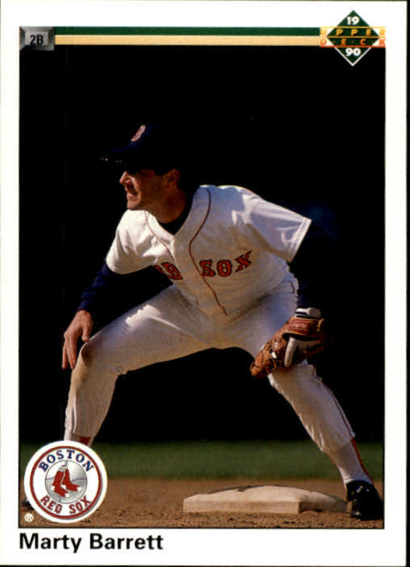 1990 Upper Deck Baseball #133 Marty Barrett Boston Red Sox Image 1