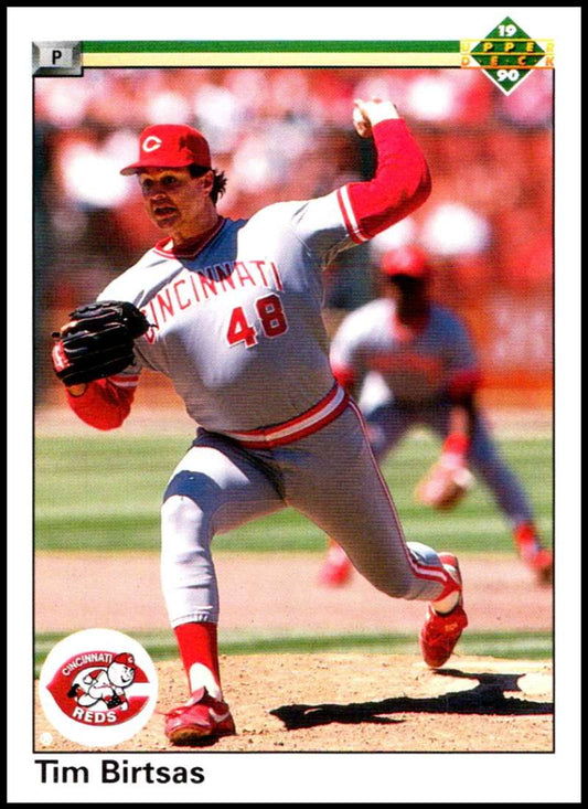 1990 Upper Deck Baseball #137 Tim Birtsas  Cincinnati Reds  Image 1