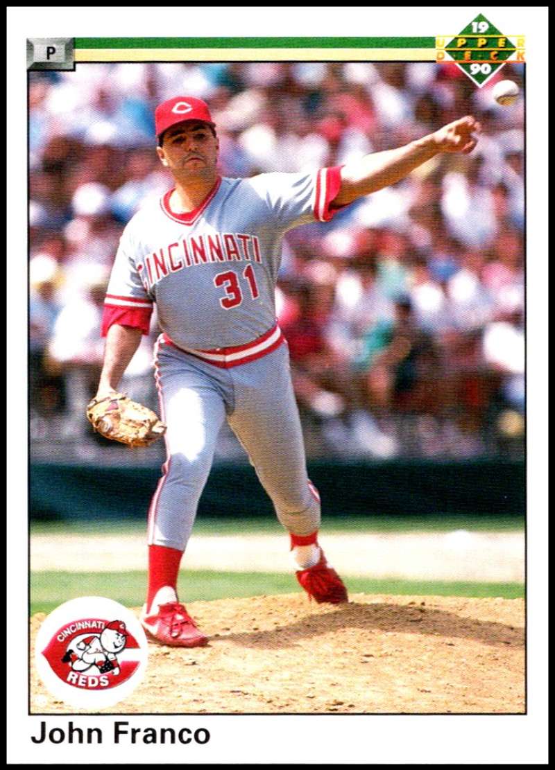 1990 Upper Deck Baseball #139 John Franco Cincinnati Reds Image 1