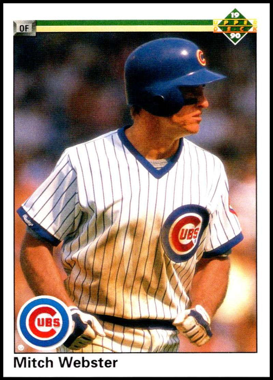 1990 Upper Deck Baseball #153 Mitch Webster  Chicago Cubs  Image 1