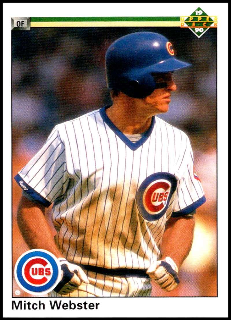 1990 Upper Deck Baseball #153 Mitch Webster Chicago Cubs Image 1
