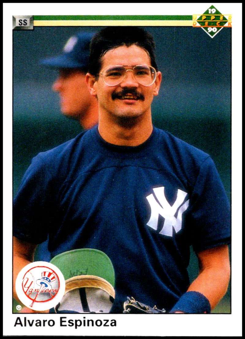 1990 Upper Deck Baseball #163 Alvaro Espinoza New York Yankees Image 1