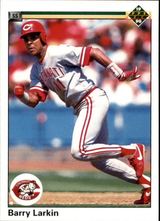 1990 Upper Deck Baseball #167 Barry Larkin ERR  Cincinnati Reds  Image 1