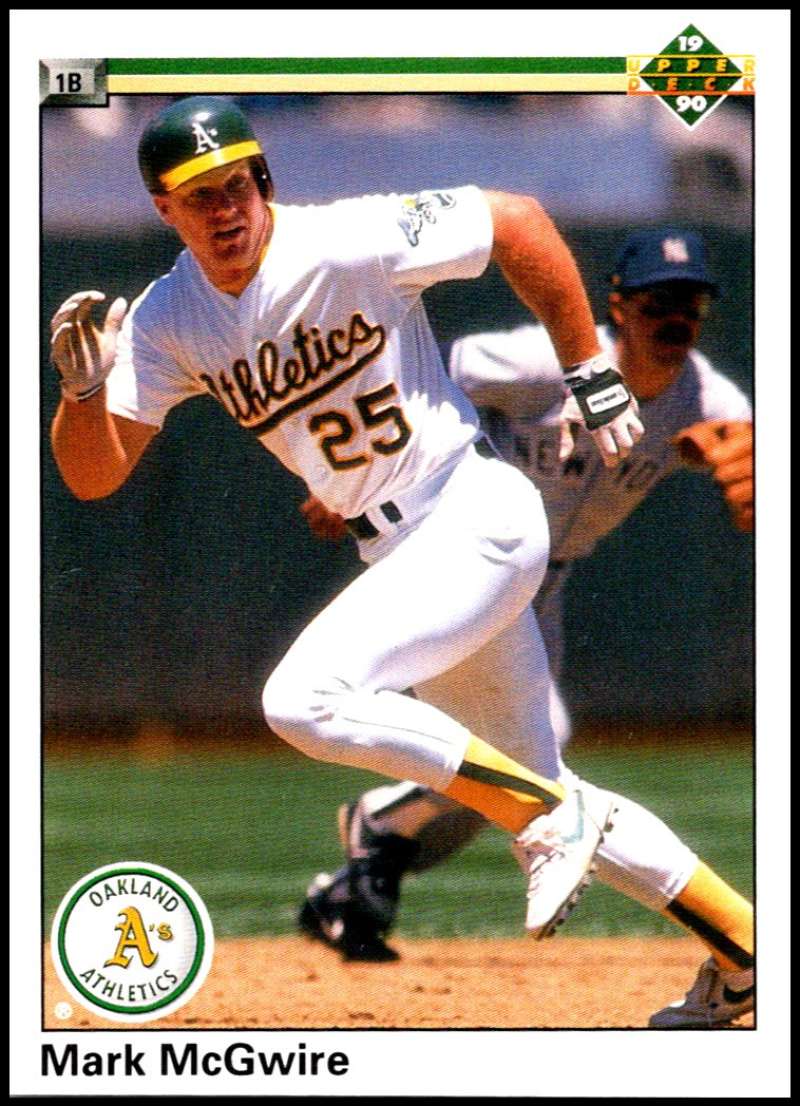 1990 Upper Deck Baseball #171 Mark McGwire UER Oakland Athletics Image 1
