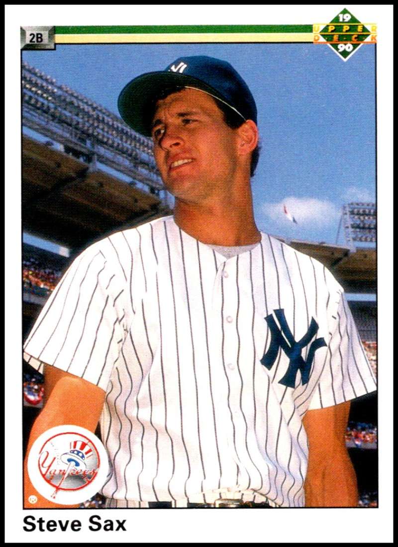 1990 Upper Deck Baseball #172 Steve Sax New York Yankees Image 1