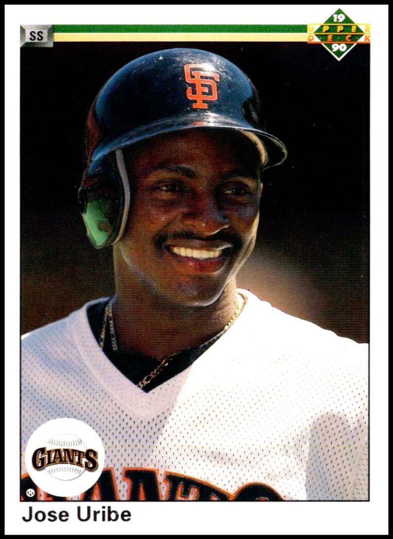 1990 Upper Deck Baseball #188 Jose Uribe San Francisco Giants Image 1