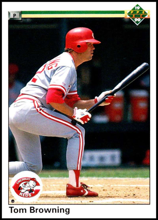 1990 Upper Deck Baseball #189 Tom Browning  Cincinnati Reds  Image 1