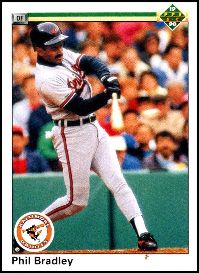 1990 Upper Deck Baseball #194 Phil Bradley Baltimore Orioles Image 1