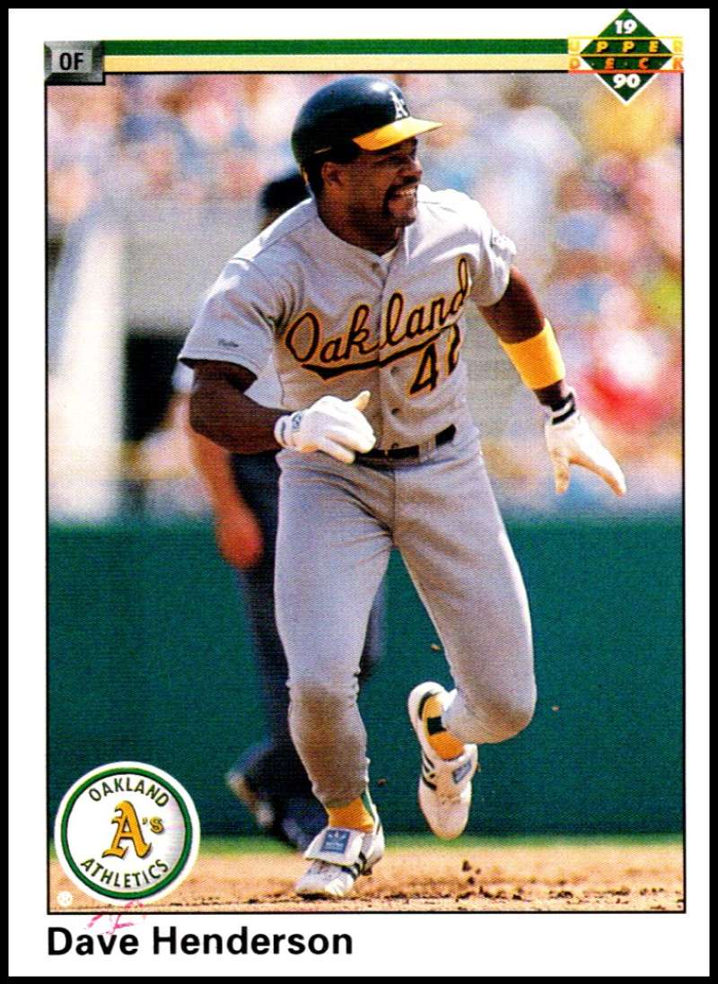 1990 Upper Deck Baseball #206 Dave Henderson Oakland Athletics Image 1