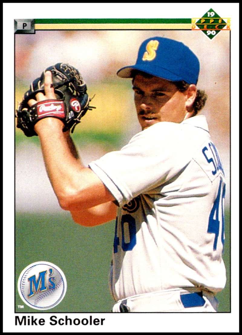 1990 Upper Deck Baseball #214 Mike Schooler Seattle Mariners Image 1