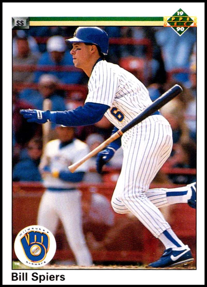 1990 Upper Deck Baseball #237 Bill Spiers Milwaukee Brewers Image 1