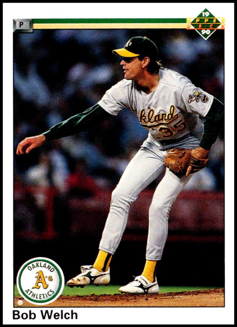1990 Upper Deck Baseball #251 Bob Welch UER Oakland Athletics Image 1